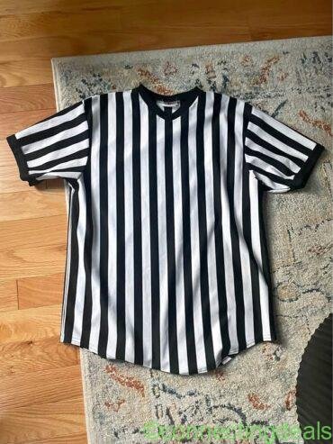 Sports Referee Shirt Vertical Stripes Football Basketball Soccer