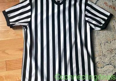 Sports Referee Shirt Vertical Stripes Football Basketball Soccer