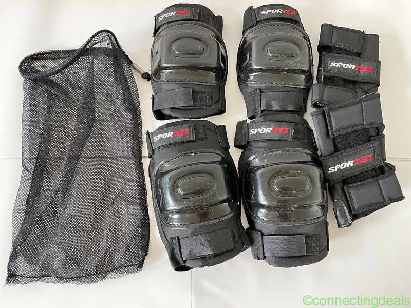 SPORTS PROTECTIVE GEAR SET 2 KNEE, 2 ELBOW, 2WRIST