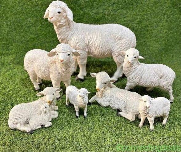 Sheep family for garden decor