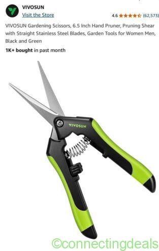 Garden Shears, 6.5in Spring Load Comfortable Grip Garden Scissors Pruning Shears Plant Trimming Scis