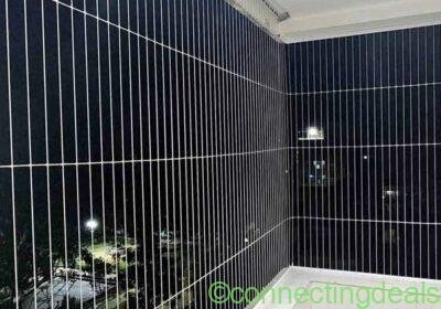 Balcony indivisible grill, sports practice nets
