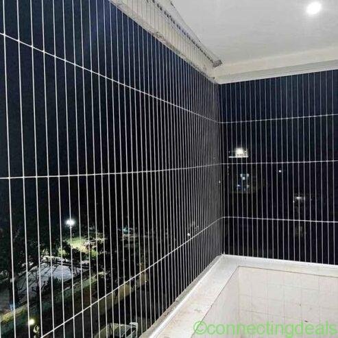 Balcony indivisible grill, sports practice nets