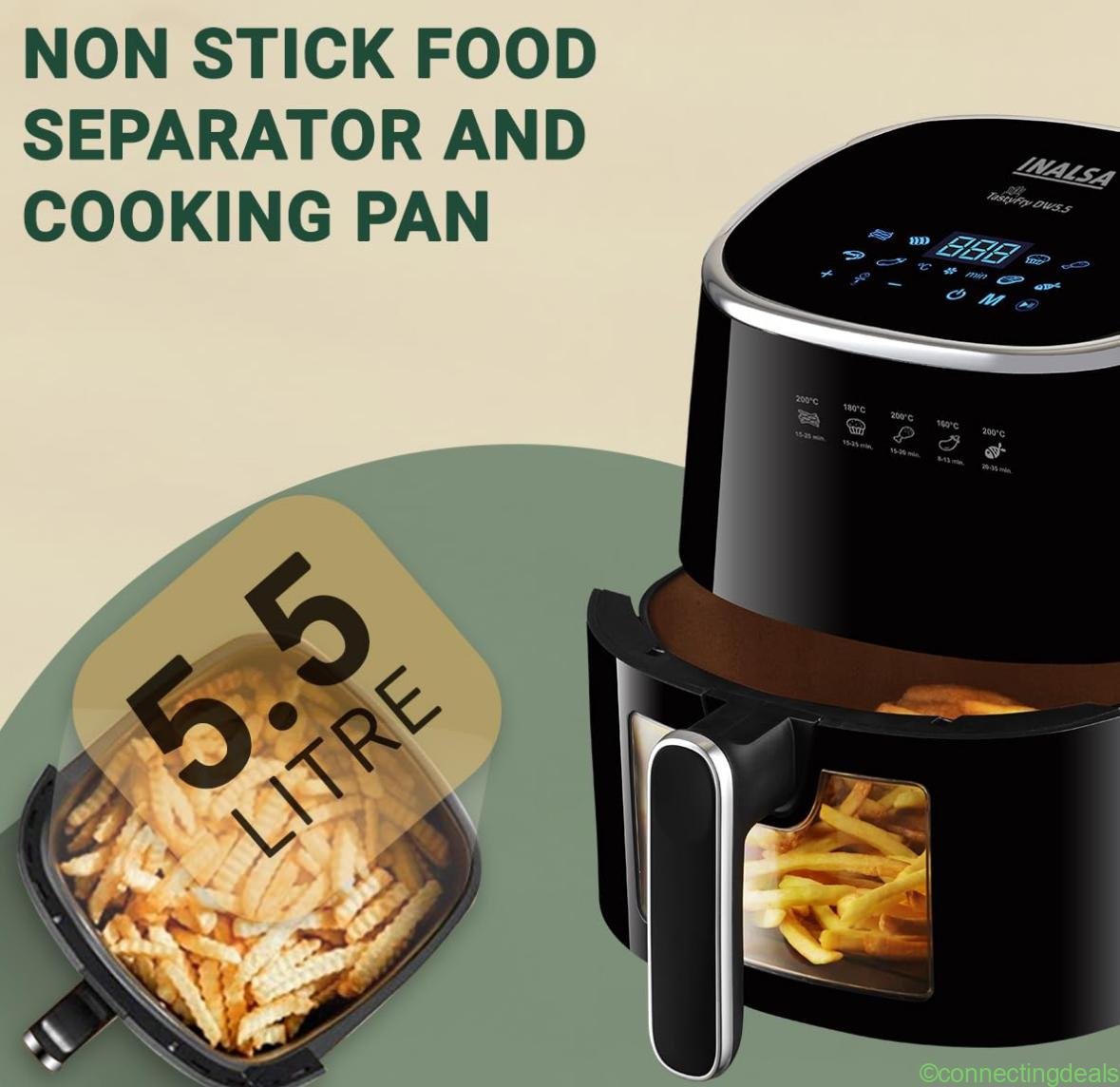 INALSA Air Fryer 5.5 Ltr