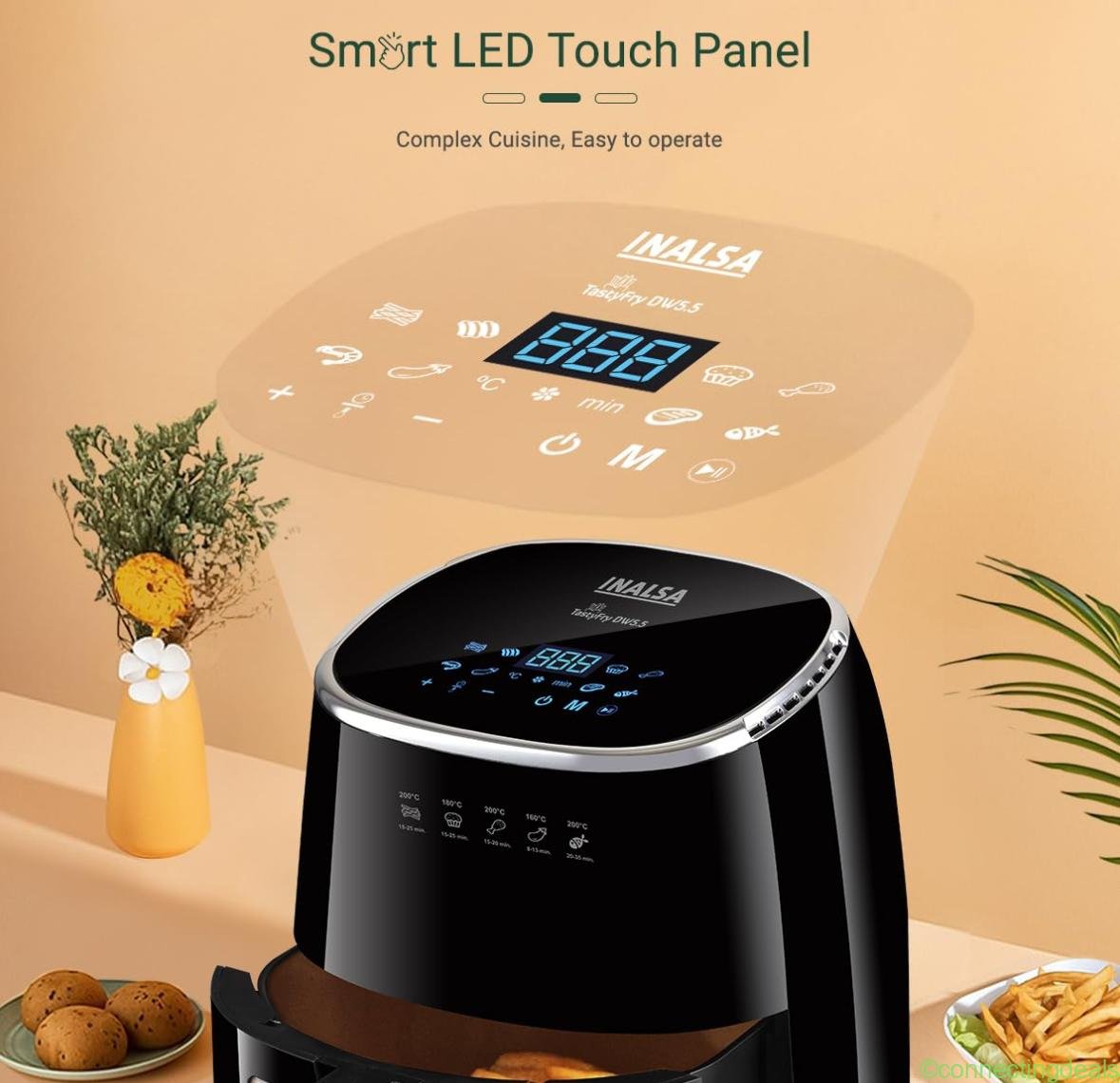 INALSA Air Fryer 5.5 Ltr