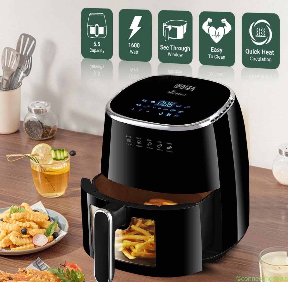 INALSA Air Fryer 5.5 Ltr
