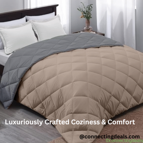 AYKA Reversible Comforter – (Grey & Taupe)