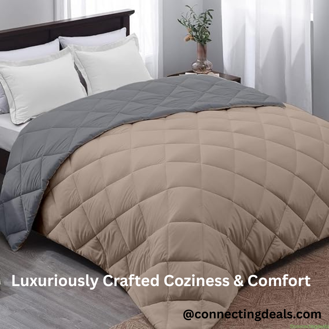 AYKA Reversible Comforter – (Grey & Taupe)
