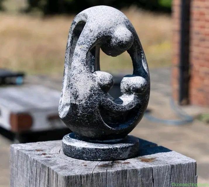 Biomorphic stone sculpture