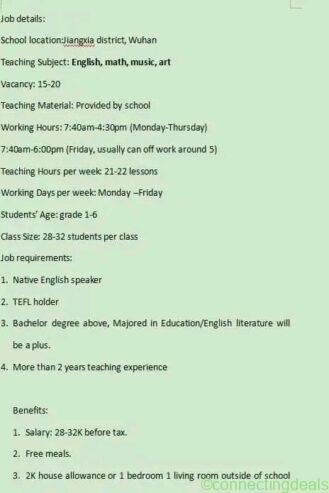 Teaching jobs in China