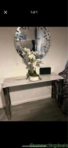 Vintage console table with a mirror