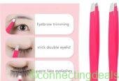 4-Piece Stainless Steel Eyebrow Tweezers Set