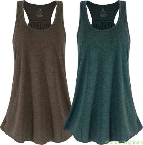 Women’s 2-Pack Flowy Racerback Tank Tops