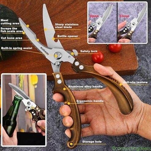 Heavy Duty Poultry Shears 2 Pack Kitchen Scissors