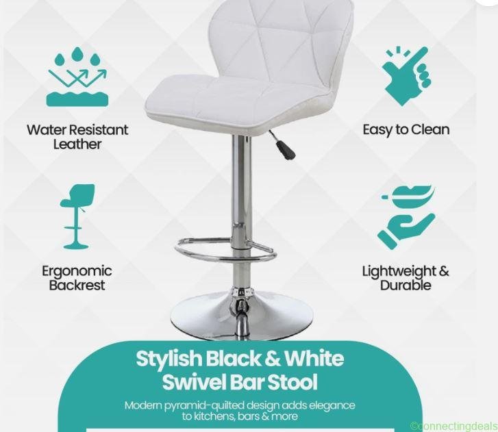 1/4pcs Faux Leather Bar Stools Breakfast Chair