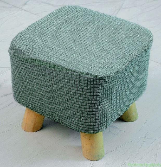 Stretch Square Ottoman Slipcovers Elastic Pouffe
