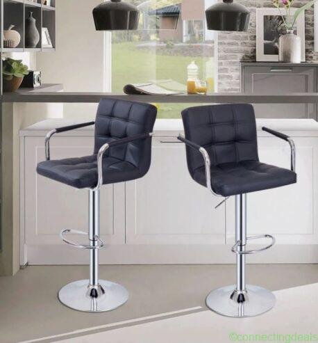 Faux Leather Bar Stools Breakfast Kitchen Chair