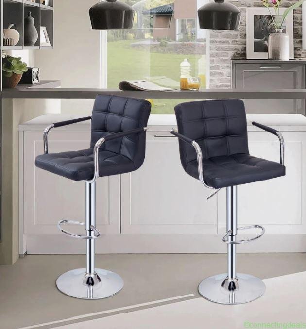 Faux Leather Bar Stools Breakfast Kitchen Chair