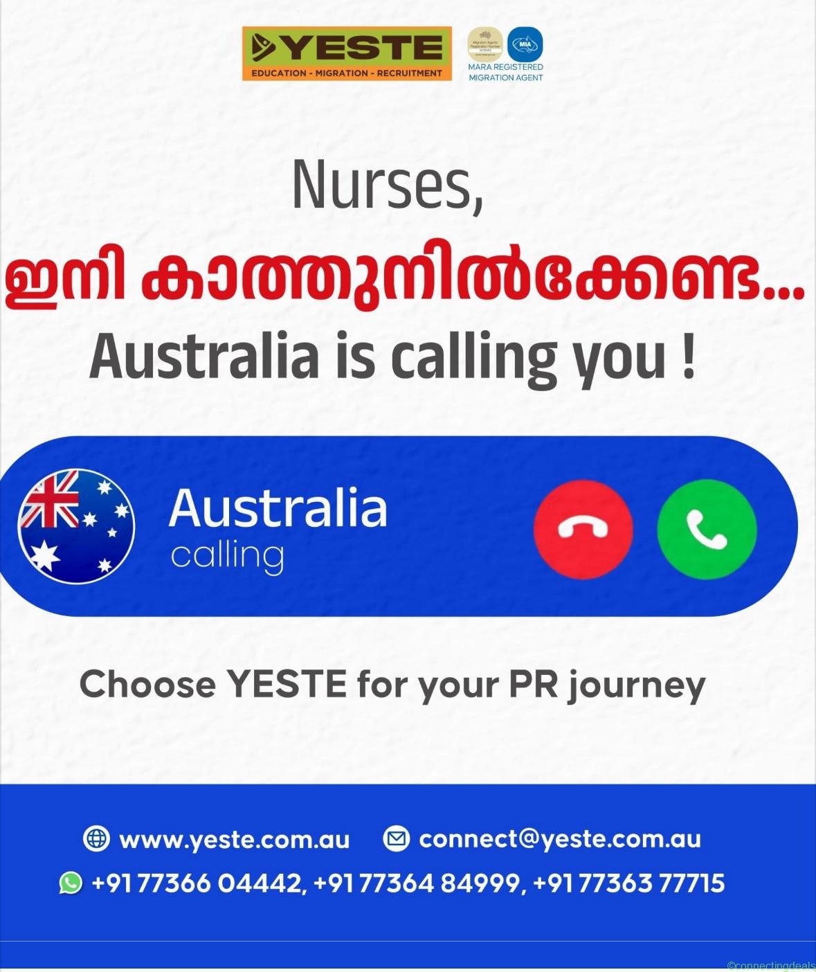 Uk & ireland nurses to australia