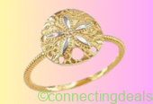 5 Gold Shell Rings Elegant Summer Jewelry Set
