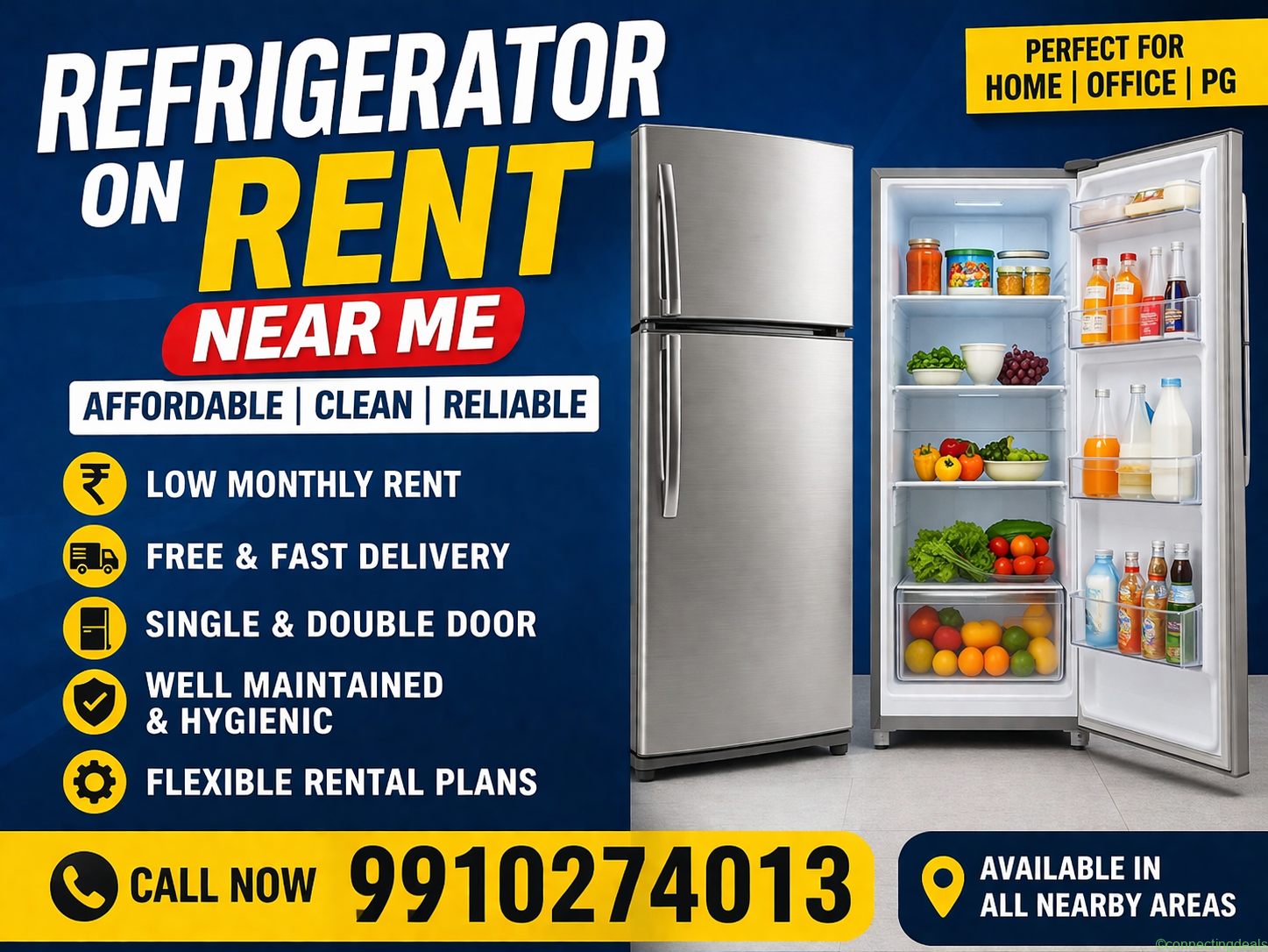 Double Door Fridge Rent Siddharth Vihar