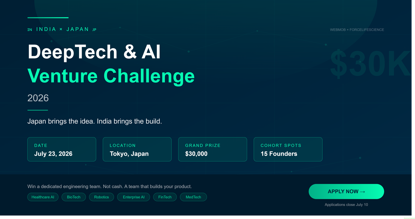 日本のスタートアップ向け医療AIソフトウェア開発：India-Japan DeepTech