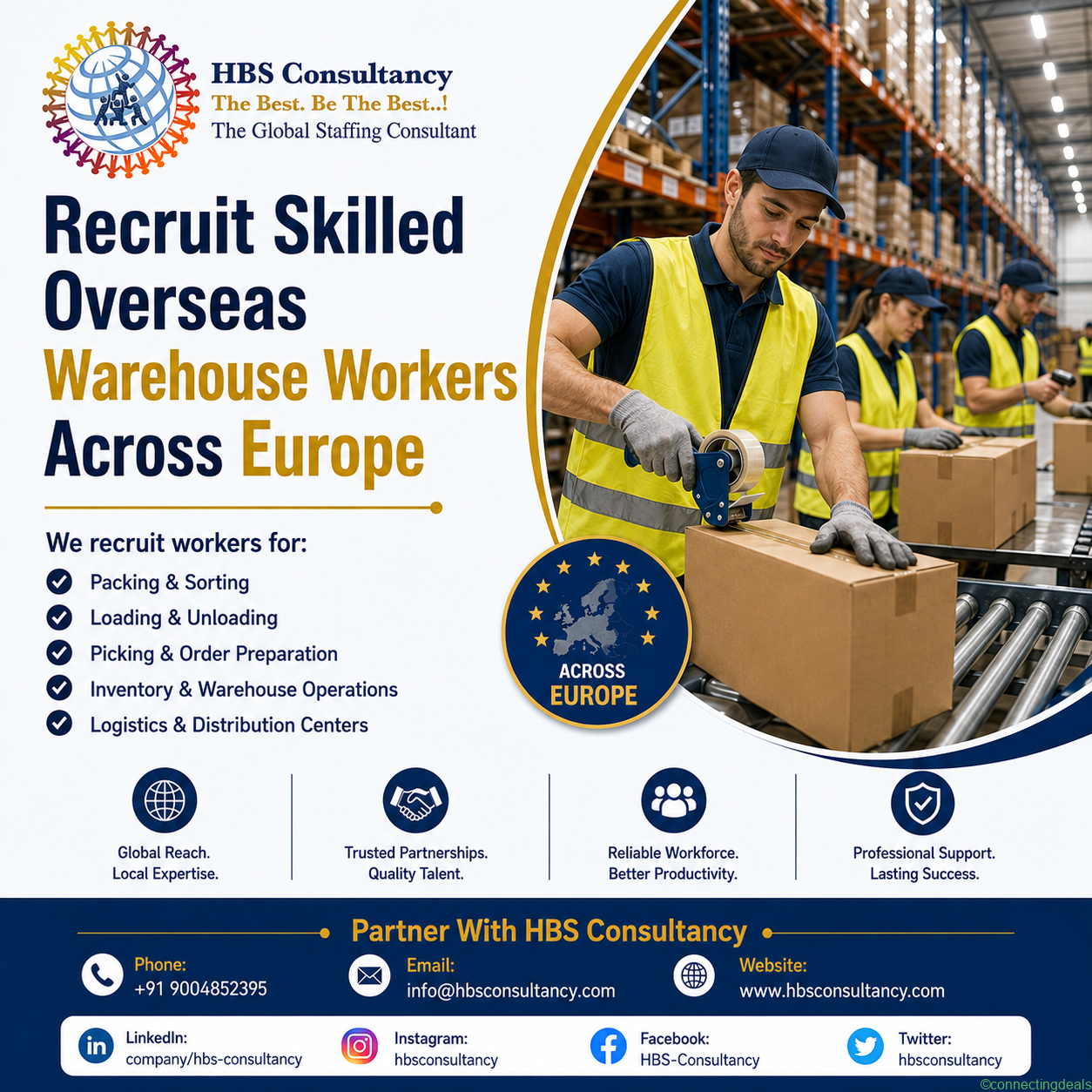 Recruit Skilled Overseas Warehouse Workers Europe