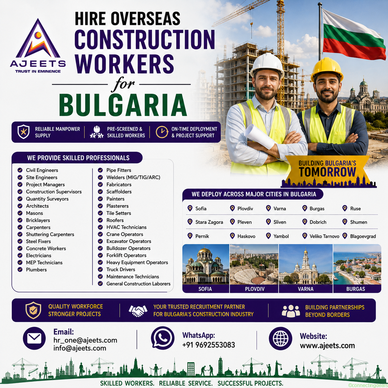 Construction Staffing Agency from India, Nepal